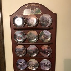 Thomas Kinkade Enchanted Seasons Miniature Plates
